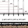 8FT Firewood Log Rack with Waterproof Cover  Heavy Duty Log Stores Outdoor and Indoor Metal Storage, Large Capacity (242 x 30.5 x 100CM) 600D Oxford Black Cover for Garden, Patio Image 7