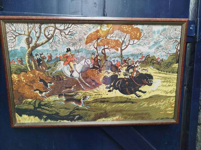 Vintage Framed Hunt Image