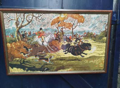 Vintage Framed Hunt Image