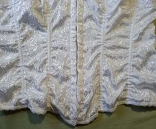 White satin corset top