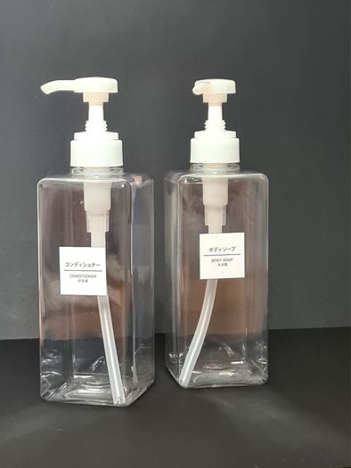 Muji, Japan, PET pomp bottle, 600ml