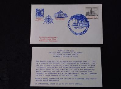 U.S.A. Stamps : Masonic Cover 1979