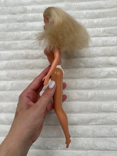 Vintage Body 1966 Mattel Barbie Blonde Hair Pink Earrings Ring Used Damaged Neck Dirty Please see pictures