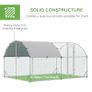 Walk In Chicken Run Galvanised Chicken Coop Hen Poultry House Cage Rabbit Hutch Pet Playpen Garden with Water-Resist Cover, 2.8 x 3.8 x 2m Image 4