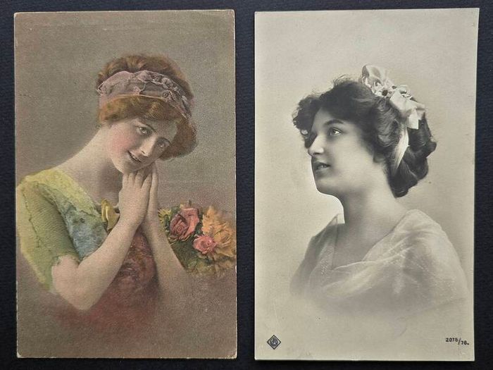 Antique Women Portrait Postcards Early 1900s