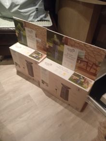 garden solor flower pot and stand light up