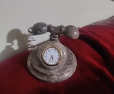 marble telephone clock