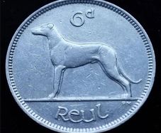 Ireland - 1939 - 6 Pence - Wolfhound - KM.13 - [2204]