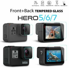 Lens & Screen Protector Tempered Glass For Gopro Hero 7 6 5 Black Action Camera