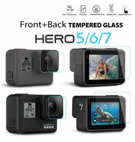 Lens & Screen Protector Tempered Glass For Gopro Hero 7 6 5 Black Action Camera