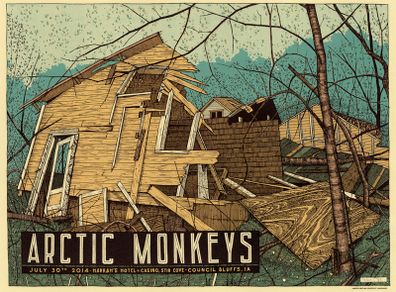 Arctic Monkeys - Harrah's Hotel and Casino - 2014 - Rare Mini Print/Poster