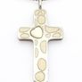 Signed Sterling Silver Cross Necklace, Mother Of Pearl Accent Image 2