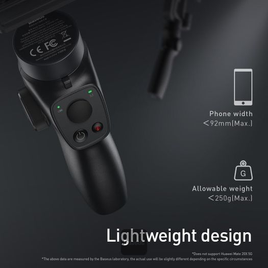 Baseus Control Handheld Gimbal 3-Axis Stabilizer for Smartphone Dark Grey