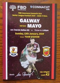 2019 Galway v Mayo - Connacht GAA Senior Football League Semi-Final Programme