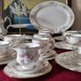87 Piece Royal Albert Paragon Victoriana Rose Bone China Gold Gilt Dinner And Tea Service / Set For 10 Person Setting Made In England Image 3