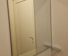 bathroom mirror with shelf