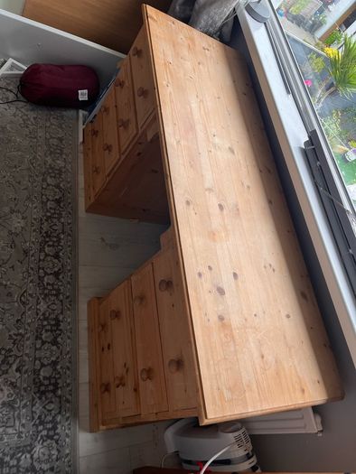 Pinewood bedroom table