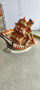 Superb 1930s Art Deco HMS Nelson Galleon Posy Vase by Arthur Wood Pottery