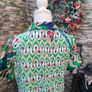 Vintage 60s 70s green Peacock print Shirt dress small medium Image 8