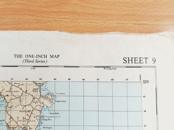 Vintage Ordnance Survey maps of Northern Ireland set of 9 maps