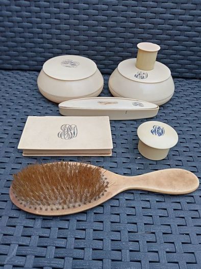 Antique Ivory Dressing Table Set, 1910