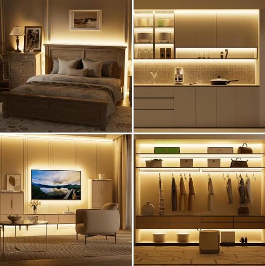 5M USB-Powered Smart LED Strip with Motion Sensor - Auto Sensor Switch, Self-Adhesive 5V COB LED Strip, Ultra-Bright Low-Voltage Design,