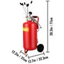 5 Gallon/22.7L Oil Extractor, Portable Air Pneumatic Waste Oil Garage Extractor Drain Draine Tank Image 2