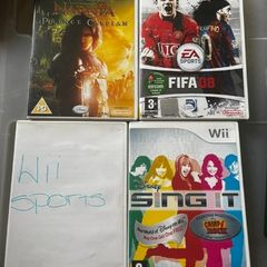 Nintendo Wii Games Bundle  Narnia, FIFA 08 & Disney Sing It