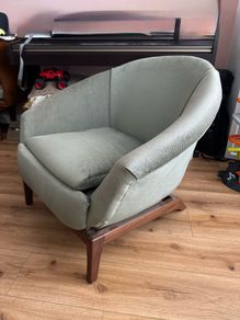 Pair of Mid Century Barrel Lounge Chairs