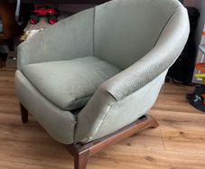 Pair of Mid Century Barrel Lounge Chairs