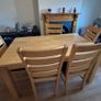 Dinning table and 6 chairs (5ft). Image 3