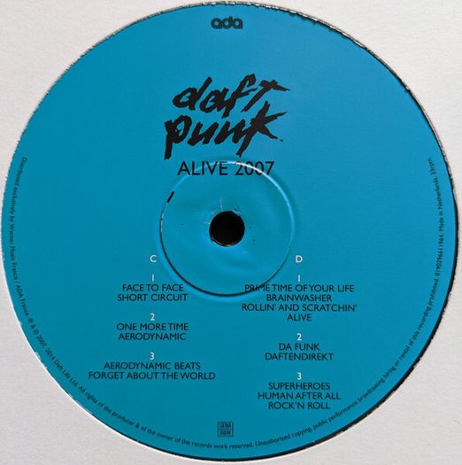 Daft Punk  Alive 2007 Triple Fold 2LP