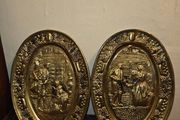 Pair of Large Brass Wall Hangings