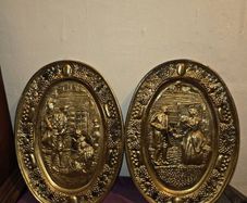 Pair of Large Brass Wall Hangings
