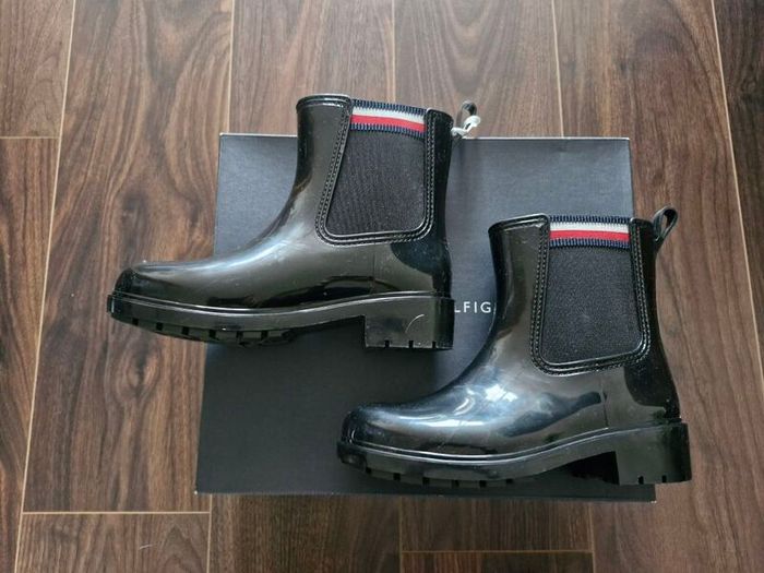 Tommy Hilfiger Signature Elastic Cleat Rain Boots Black s. 4/37