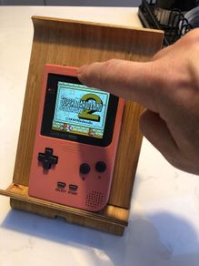 Nintendo Heaven - IPS Display and Audio Amp Modded Original Nintendo Gameboy Pocket - In lovely original Pink Shell - optional flash cart - #393