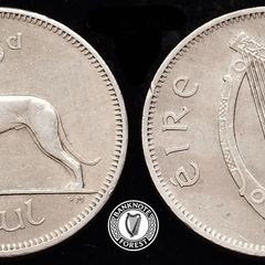 [#190] - Ireland 1959 | 6 Pence | Irish 6d | Wolfhound | KM.13a