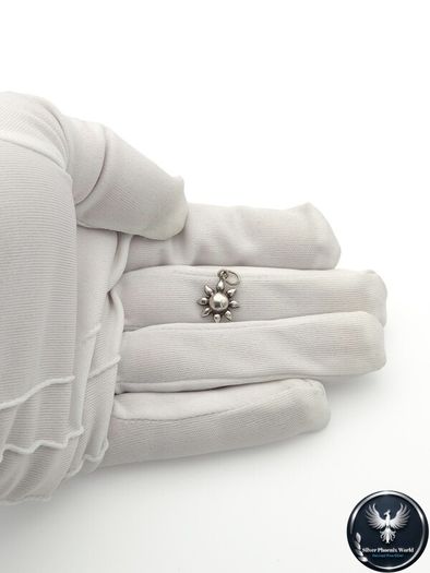 Vintage 925 Sterling Silver Sun Charm