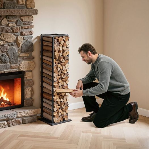 Indoor Firewood Rack, 45kg Capacity