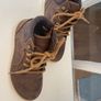 Brown boots side zip and lace size 9 Eur26 Image 3