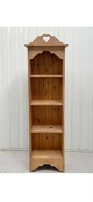 Vintage Pine Heart Motif Book Shelf