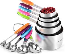 Brand New Measuring cups: U-Taste 18/8 stainless steel measuring cups and measuring spoons set of 10