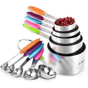 Brand New Measuring cups: U-Taste 18/8 stainless steel measuring cups and measuring spoons set of 10