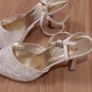 Ladies Ivory Cream Wedding Shoes Image 3