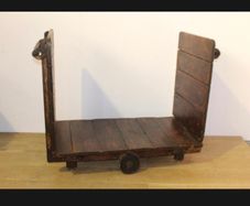 Wooden railway trolley