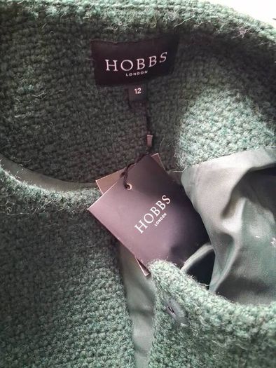 Hobbs Stunning New Unworn Bottle Green Boucle Blazer Jacked Size 12