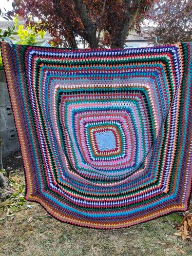 Large Vintage Crochet Blanket