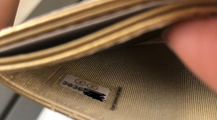 Chanel gold cardholder