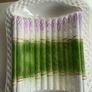 Vintage French Majolica Asparagus Dish Barbotine Serving Platter Green White Image 5