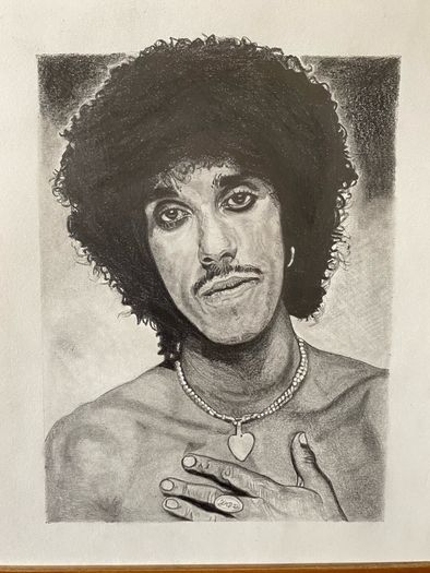 Phil Lynott Drawing (Printed copy)